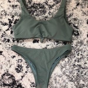 Light army green bikini